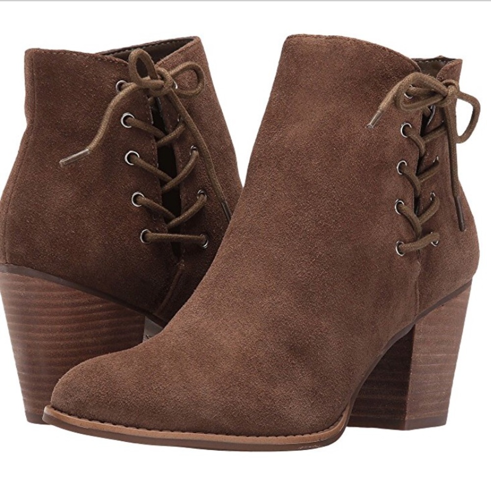 Jessica Simpson Yesha Brown Suede Booties Size 7